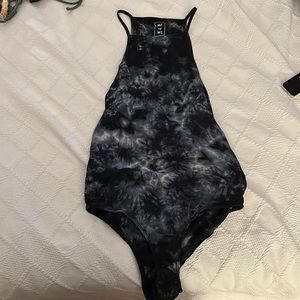 Black marble body suit